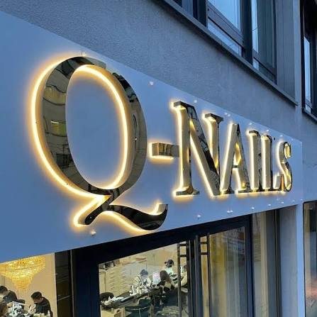 Halo-lit channel letters on a storefront